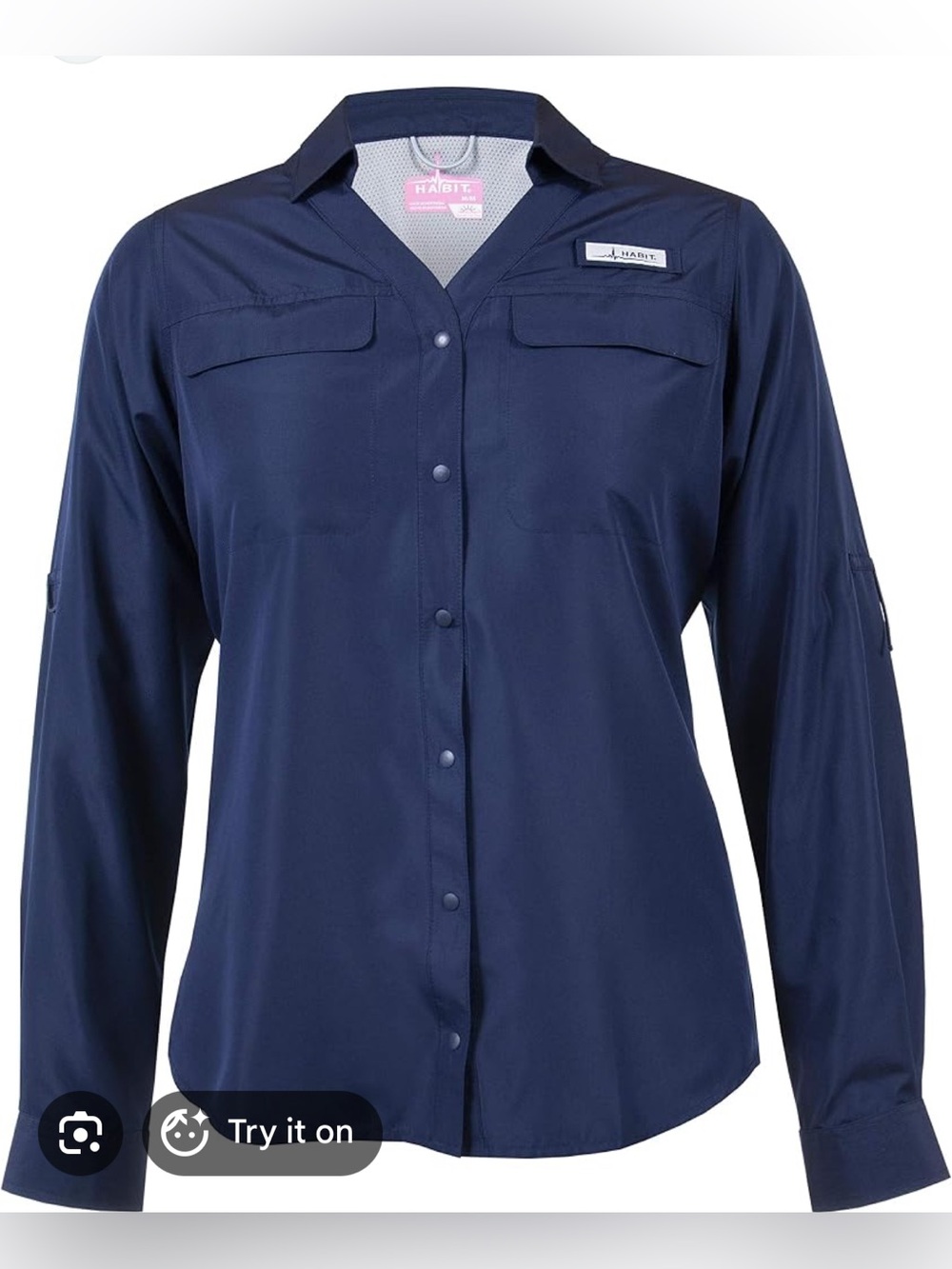 Habit pikes pier women’s fishing shirt, nwt, size small